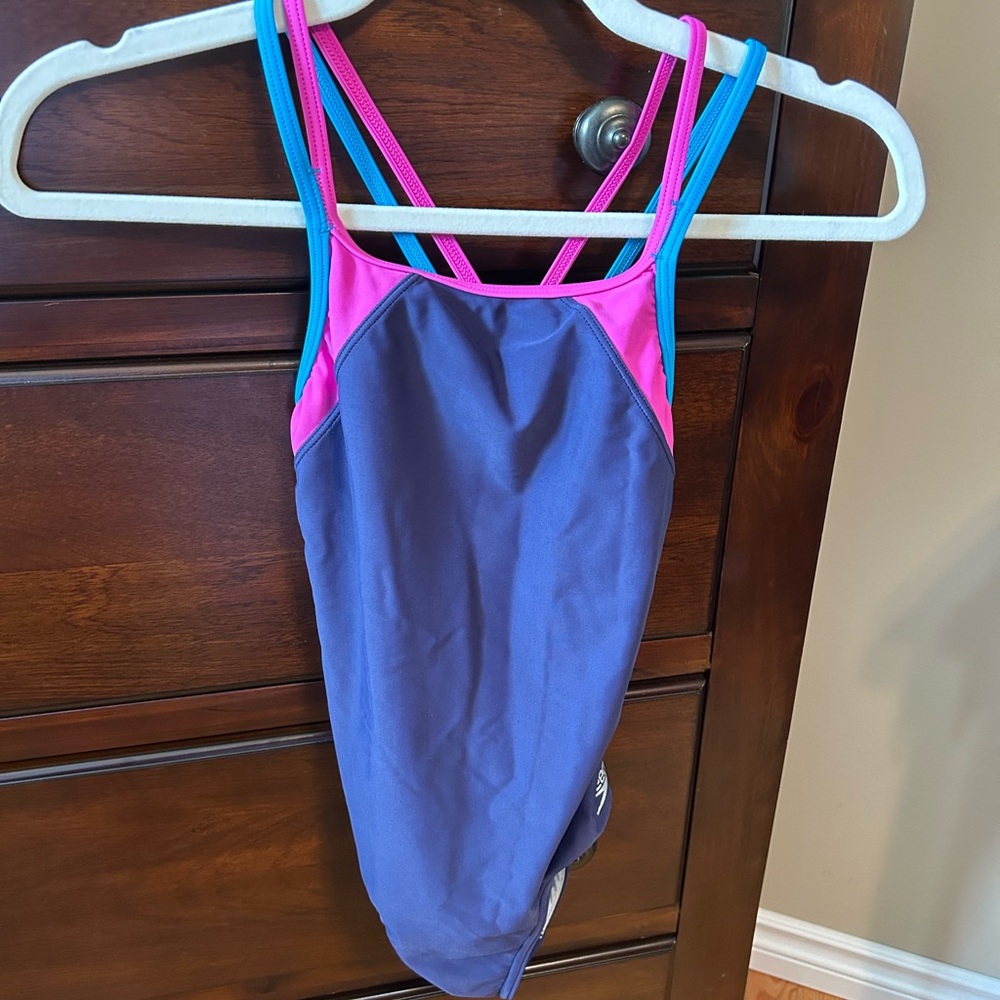 Speedo Vibrant Blue and Pink Swimsuit